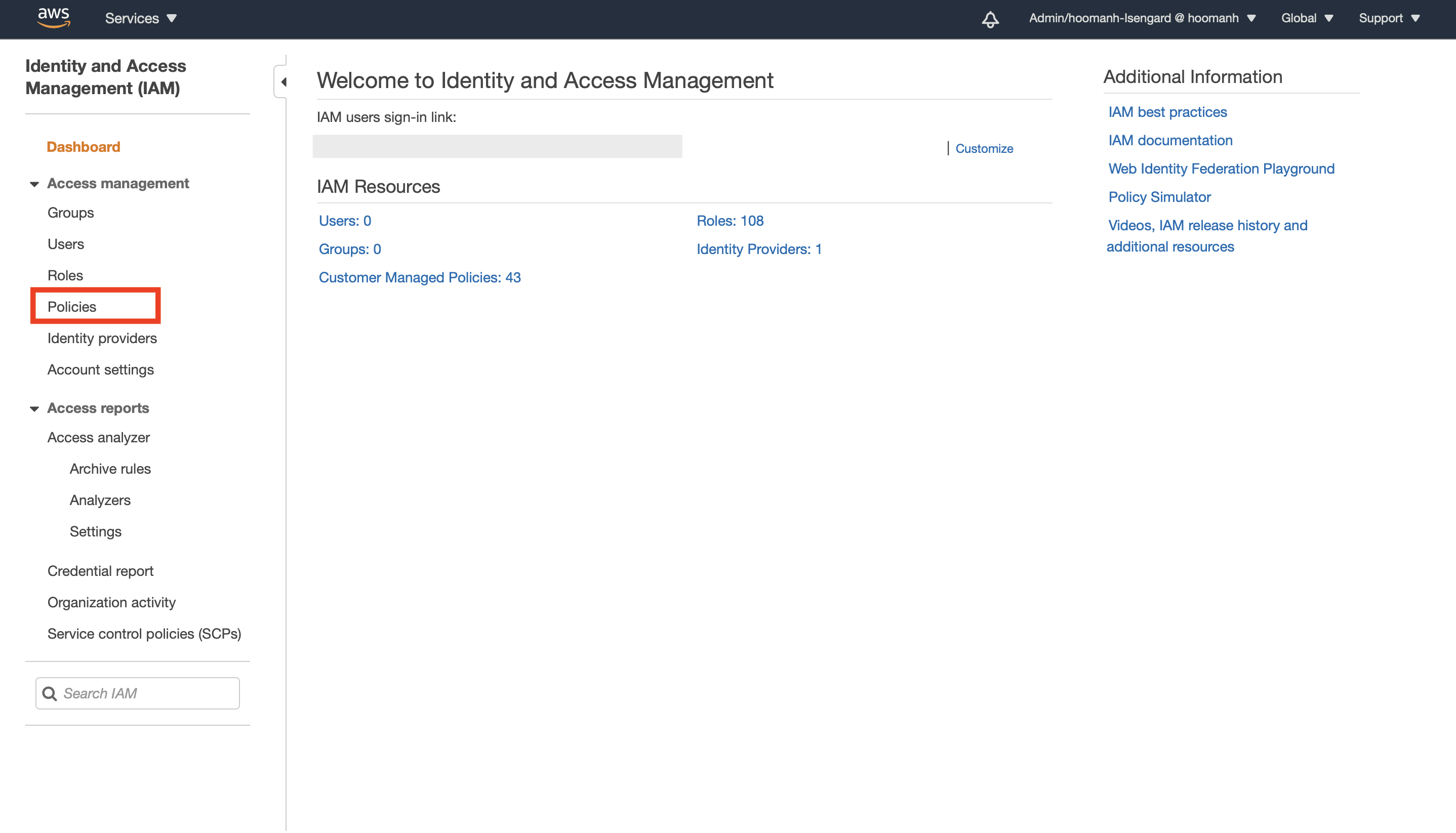 SQL Server to S3: Open IAM Policies | Hevo Data
